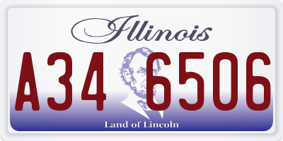 IL license plate A346506