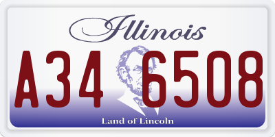IL license plate A346508