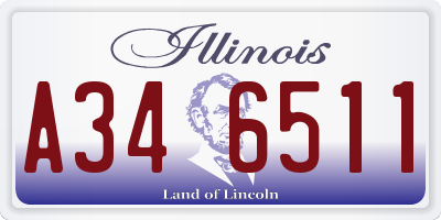 IL license plate A346511