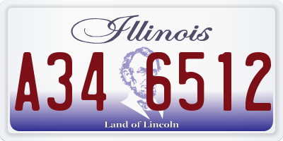 IL license plate A346512
