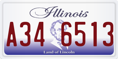 IL license plate A346513