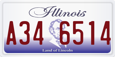 IL license plate A346514