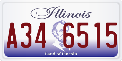 IL license plate A346515