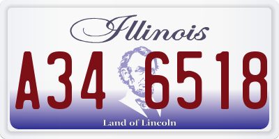 IL license plate A346518