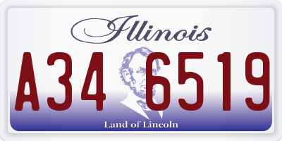 IL license plate A346519