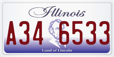 IL license plate A346533