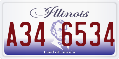 IL license plate A346534