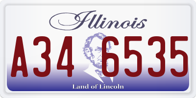IL license plate A346535