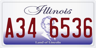 IL license plate A346536