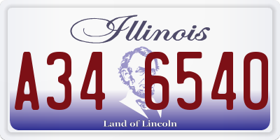 IL license plate A346540