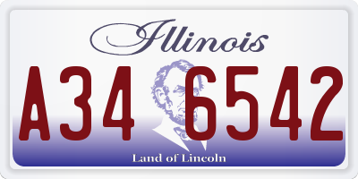 IL license plate A346542