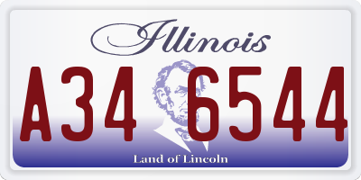 IL license plate A346544