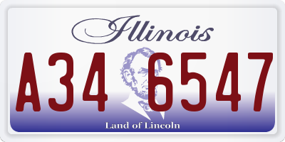 IL license plate A346547
