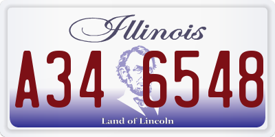 IL license plate A346548