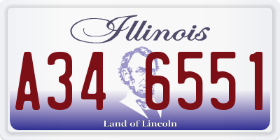 IL license plate A346551