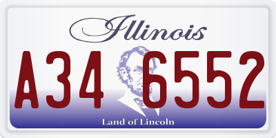 IL license plate A346552