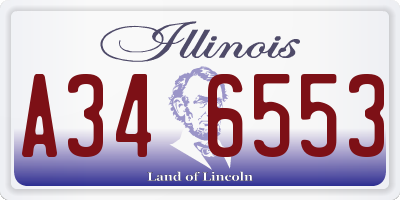 IL license plate A346553