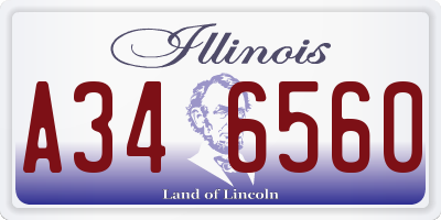 IL license plate A346560
