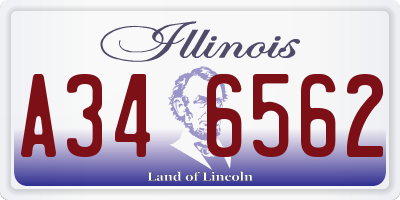 IL license plate A346562