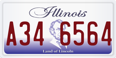 IL license plate A346564