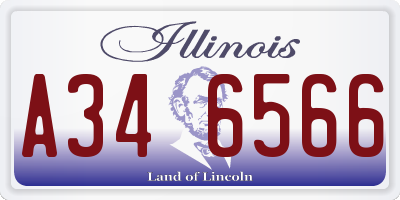 IL license plate A346566