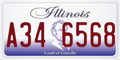 IL license plate A346568