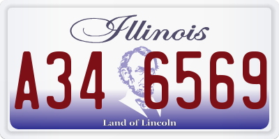 IL license plate A346569