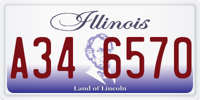 IL license plate A346570