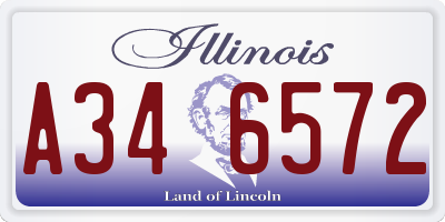 IL license plate A346572