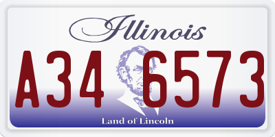 IL license plate A346573