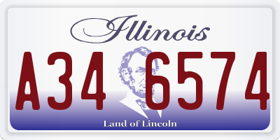 IL license plate A346574