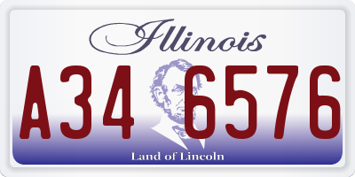 IL license plate A346576