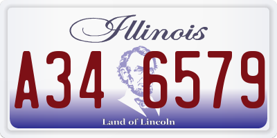 IL license plate A346579