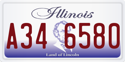 IL license plate A346580