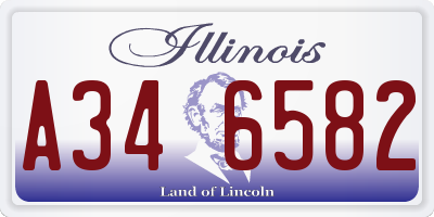 IL license plate A346582