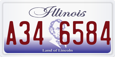 IL license plate A346584