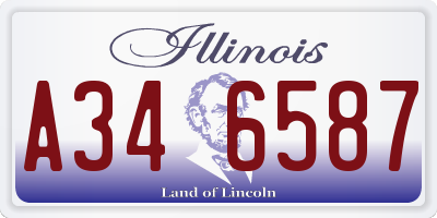 IL license plate A346587