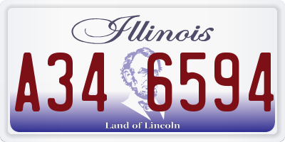 IL license plate A346594