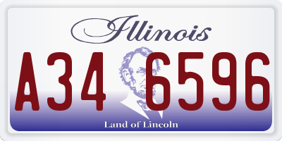 IL license plate A346596