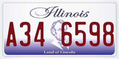 IL license plate A346598