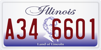 IL license plate A346601