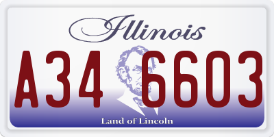 IL license plate A346603