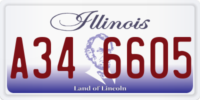 IL license plate A346605