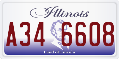 IL license plate A346608