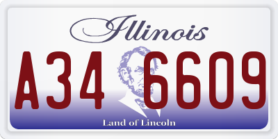 IL license plate A346609