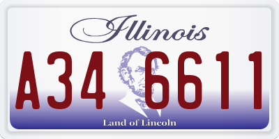 IL license plate A346611