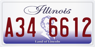 IL license plate A346612