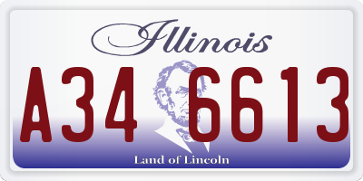 IL license plate A346613