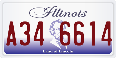 IL license plate A346614