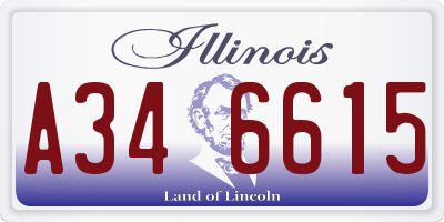 IL license plate A346615